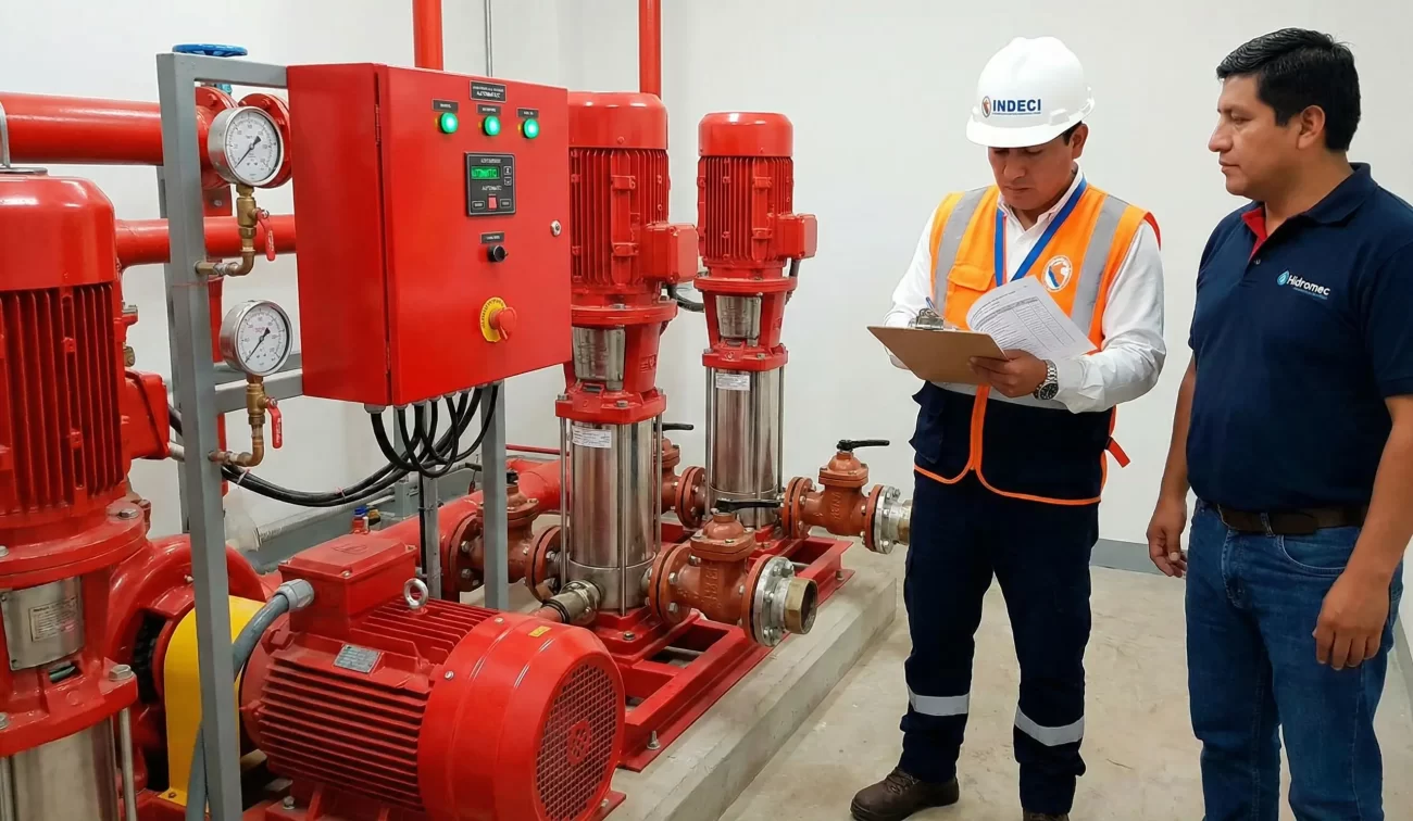 Auditoría de sistema contra incendios para inspección de INDECI