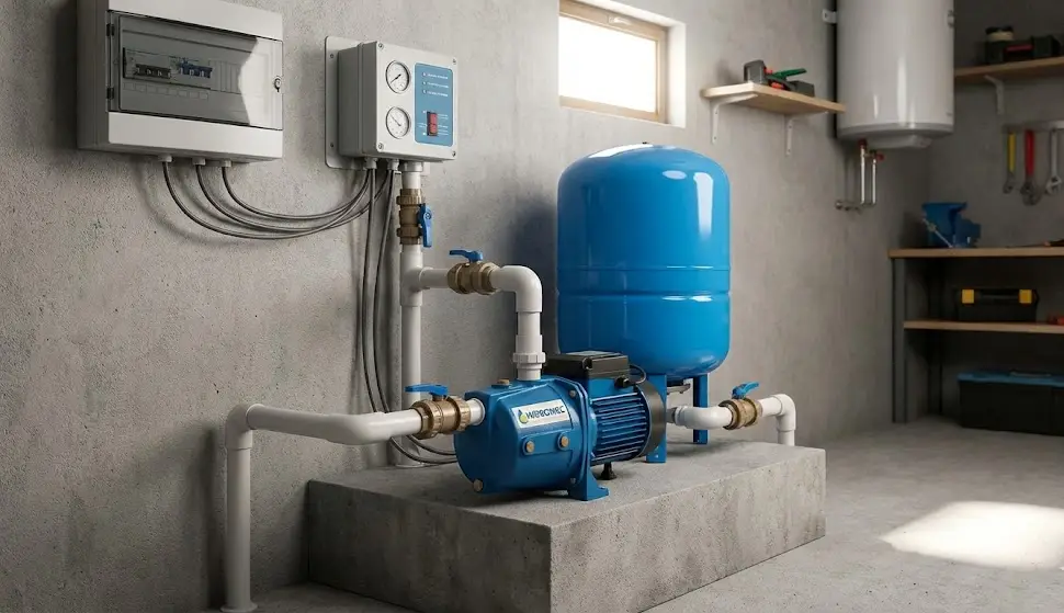 Instalación de bomba de agua para casa periférica