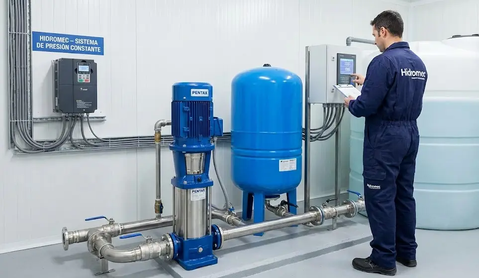 Tablero de control para sistema de presión constante con variador